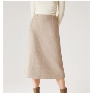 OGL Cashmere-like A-Line Midi Skirt